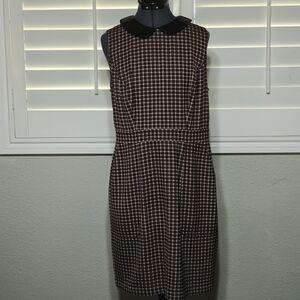 Tracy Reese Black and White Checkered Midi Dress
